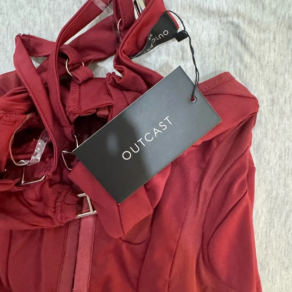 OUTCAST DOMINATE RED MINI DRESS - Picture 12 of 15